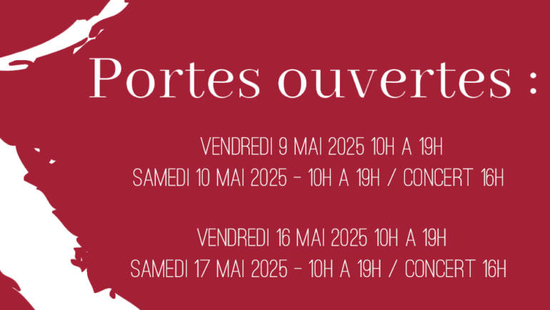 Portes Ouvertes – 9, 10, 16 et 17 mai 2025